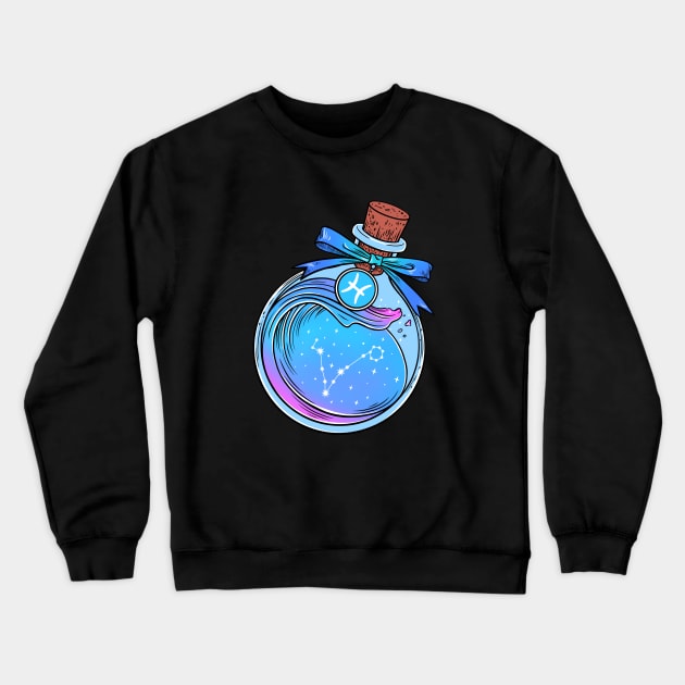 Zodiac Potion. Pisces Crewneck Sweatshirt by OccultOmaStore